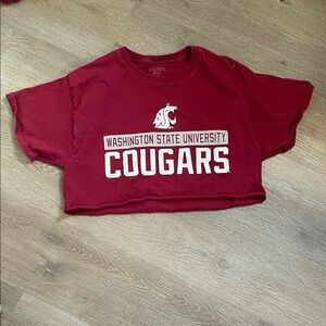 Washington State University Cougars Maroon Crop Tee
